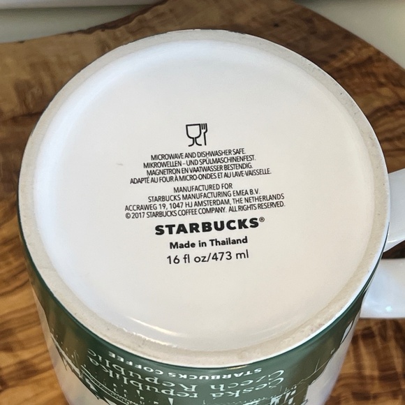 Starbucks Czech Republic Global Icon Collector Series 2017 Coffee Cup Mug 16 Oz. - Picture 2 of 10